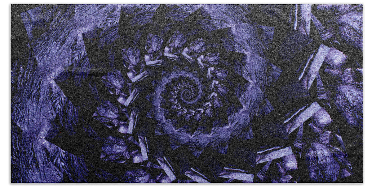 Endless Bath Towel featuring the digital art Infinity Tunnel Spiral Lava 6 by Pelo Blanco Photo