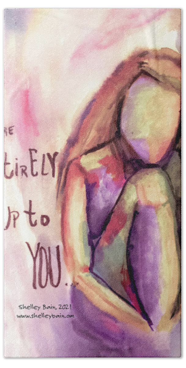 Daily Hand Towel featuring the mixed media Inspiration # 33 by Shelley Bain