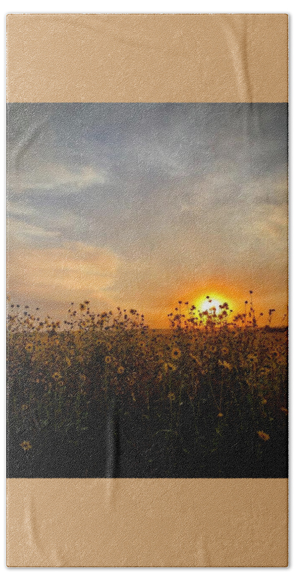 Iphonography Hand Towel featuring the photograph iPhonography Sunset 3 by Julie Powell
