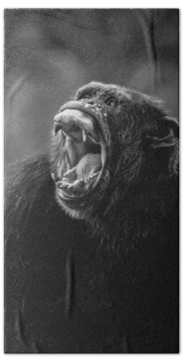 Chimp Bath Towel featuring the photograph Is Anyone Listening by Bill Cubitt