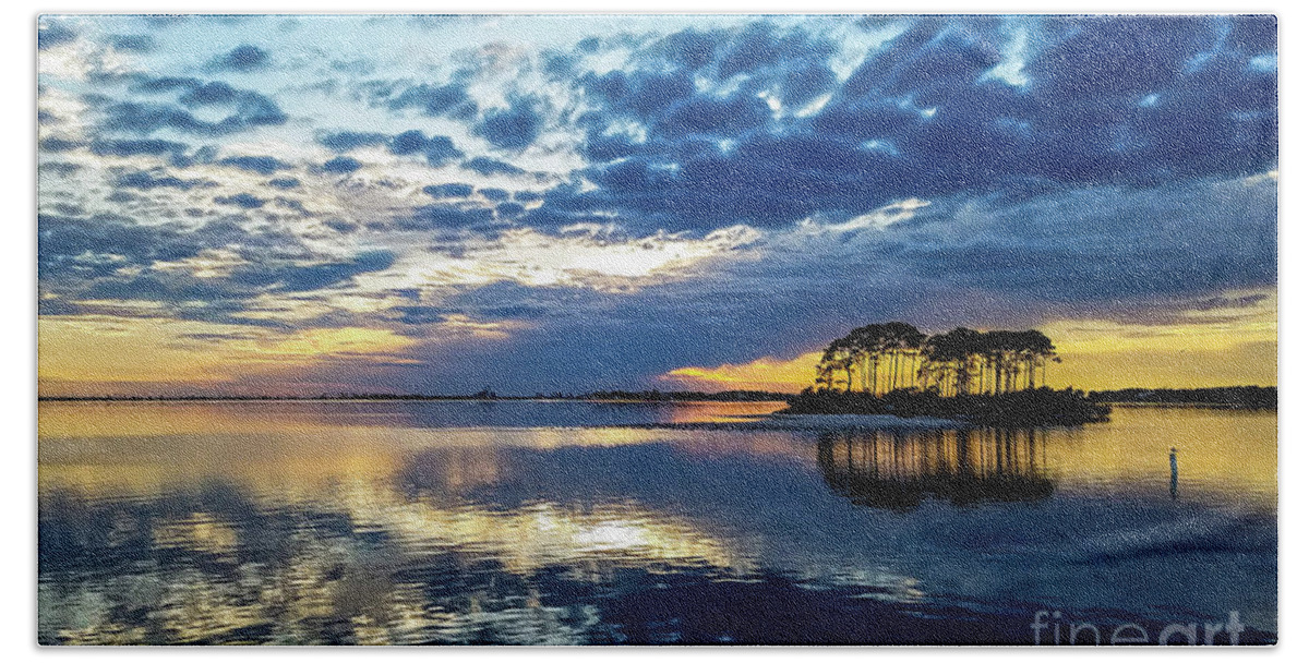 Island Hand Towel featuring the photograph Island Sunset, Perdido Key, Florida by Beachtown Views