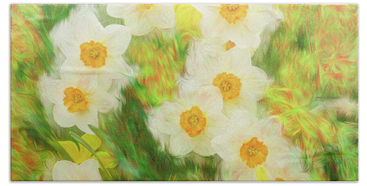 Daffodils Hand Towel featuring the photograph It's Almost Spring by Marilyn Cornwell