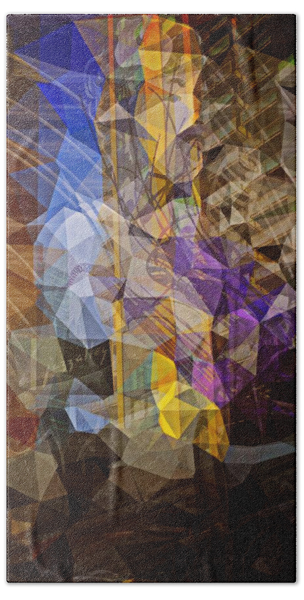Jazz Bath Towel featuring the photograph Jazz Alley Abstract by Jerry Abbott