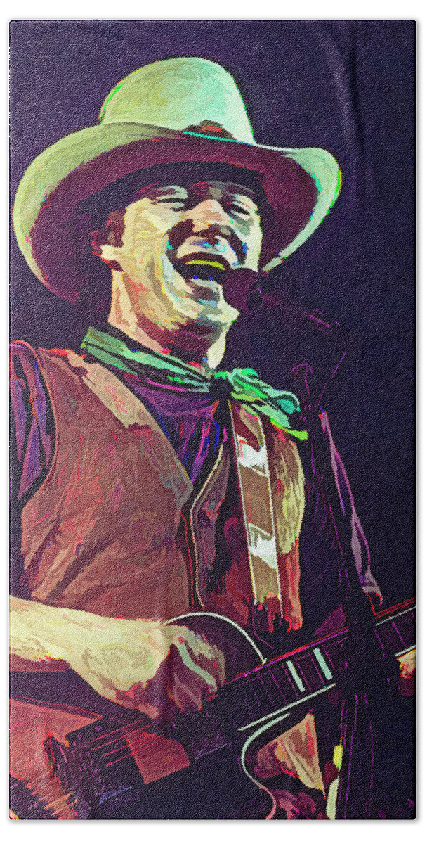 © 2020 Lou Novick All Rights Reserved Bath Towel featuring the photograph Jerry Jeff Walker by Lou Novick