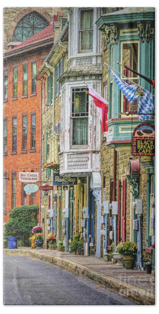 Jim Thorpe Hand Towel featuring the photograph Jim Thorpe City in Pennsylvania by Chuck Kuhn