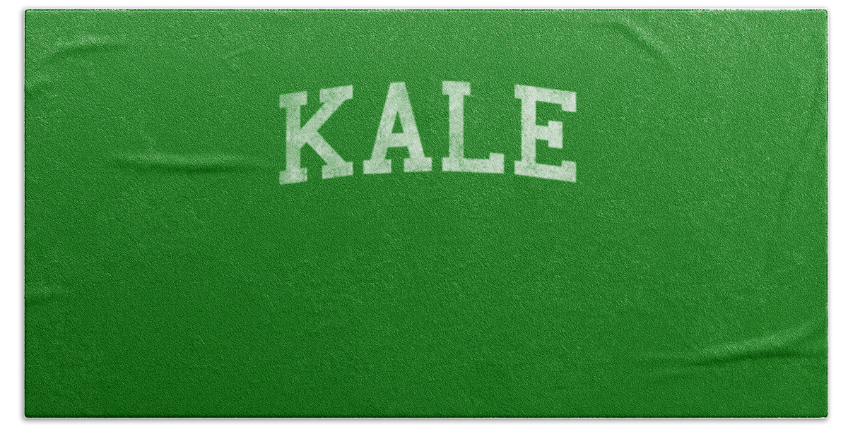 Cool Bath Towel featuring the digital art Kale University Vegan Vegetarian by Flippin Sweet Gear