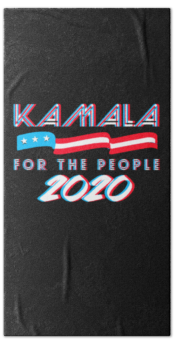 Election Bath Towel featuring the digital art Kamala Harris For the People by Flippin Sweet Gear