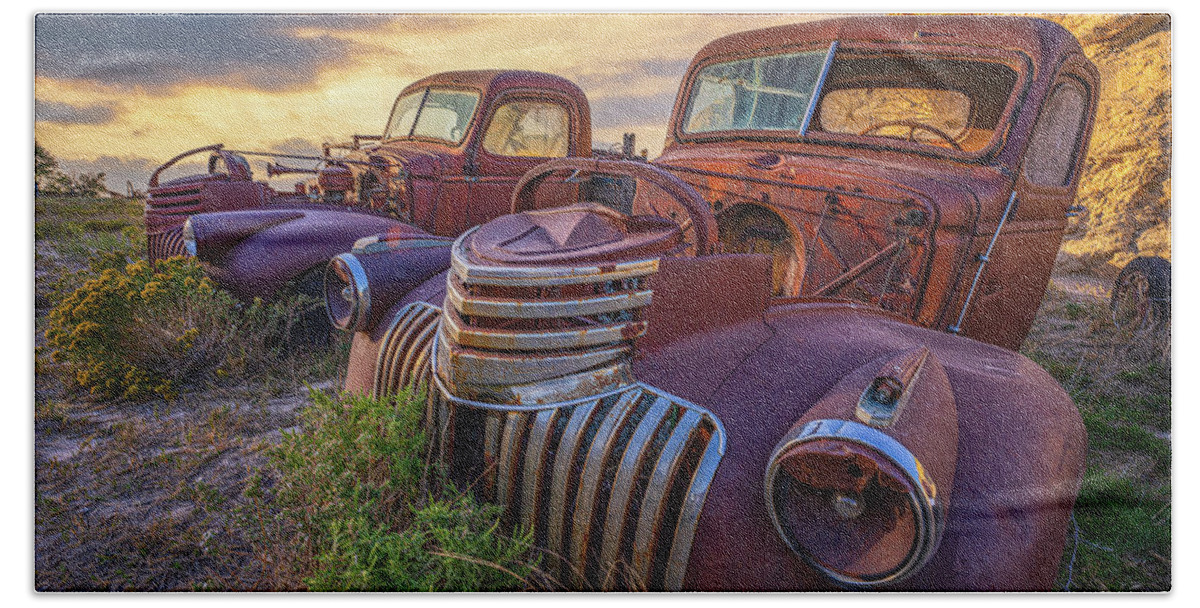 Old Cars Hand Towel featuring the photograph Kansas Classics by Darren White