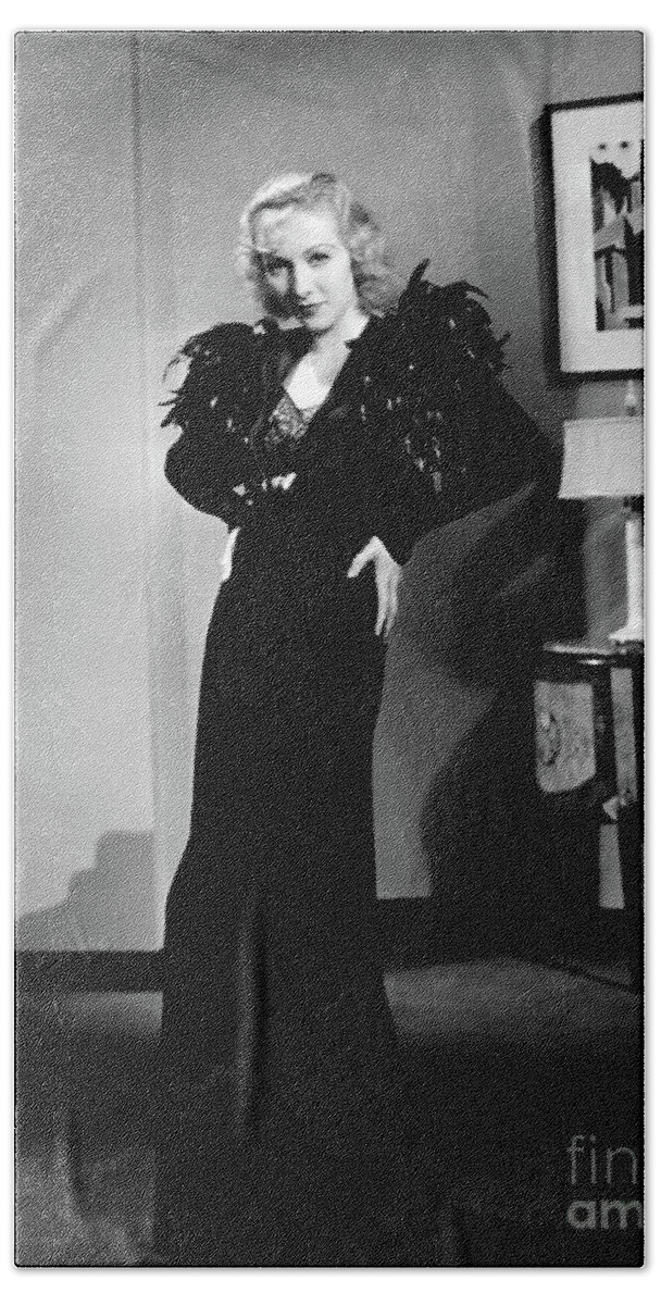 Karen Morley Hand Towel featuring the photograph Karen Morley Phantom of Crestwood by Sad Hill - Bizarre Los Angeles Archive