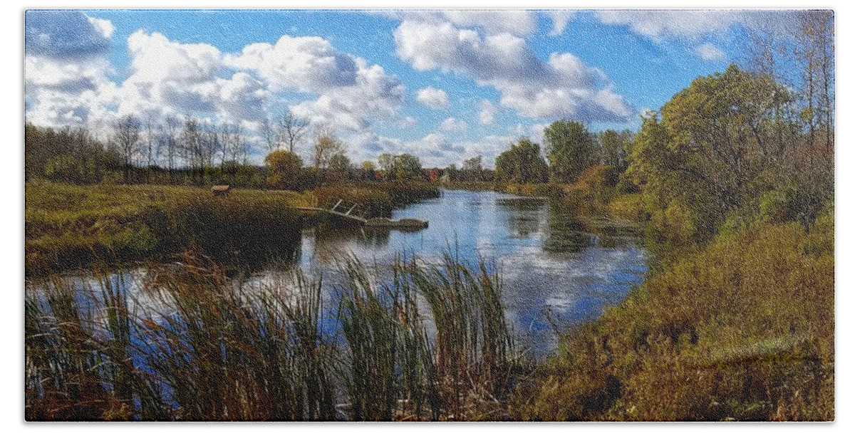 Nature Bath Towel featuring the photograph Kayak Launch at Big Creek by Terry Ann Morris