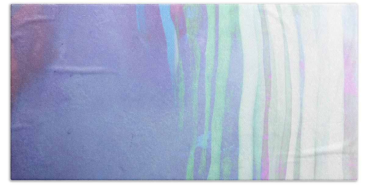Abstract. Painterly Bath Towel featuring the painting Keep all that matters close abstract by Itsonlythemoon
