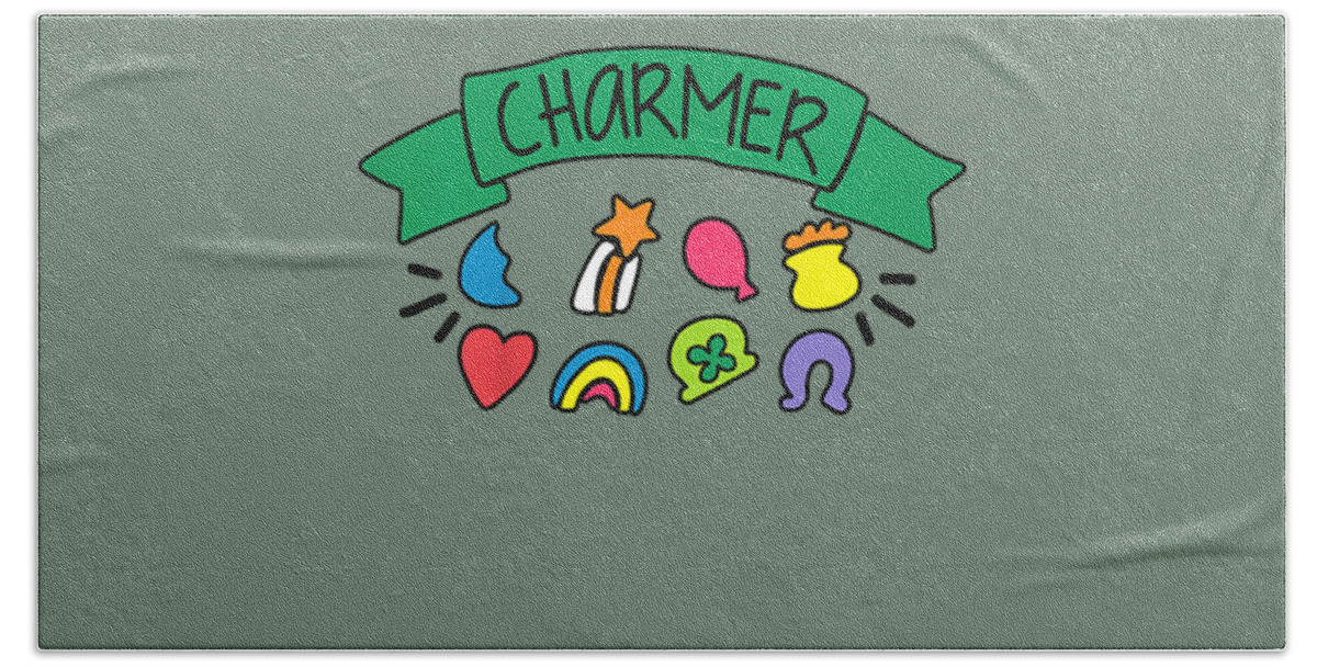 Kids Lucky Luck Charm Charmer St Patricks Day Children Toddler Hand Towel featuring the digital art Kids Lucky Luck Charm Charmer St Patricks Day Children Toddler by Gyan RosieMay