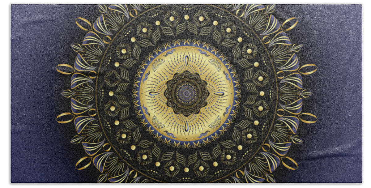 Mandala Bath Towel featuring the digital art Kuklos No 4343 by Alan Bennington