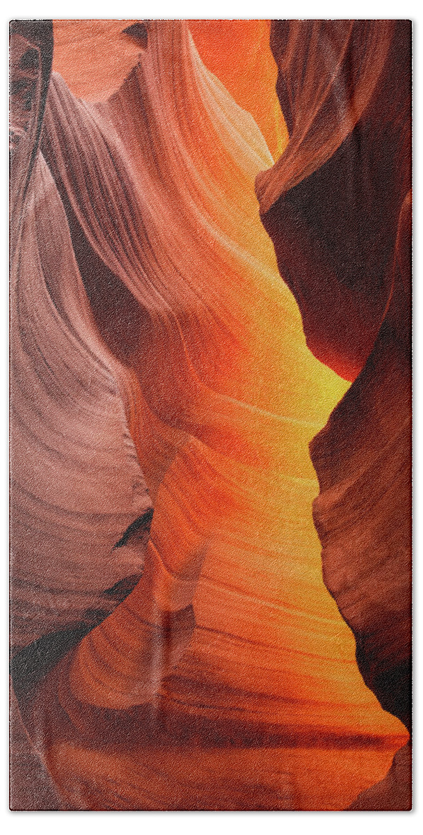 Canyon Hand Towel featuring the photograph Lady of the Flame by Darren White