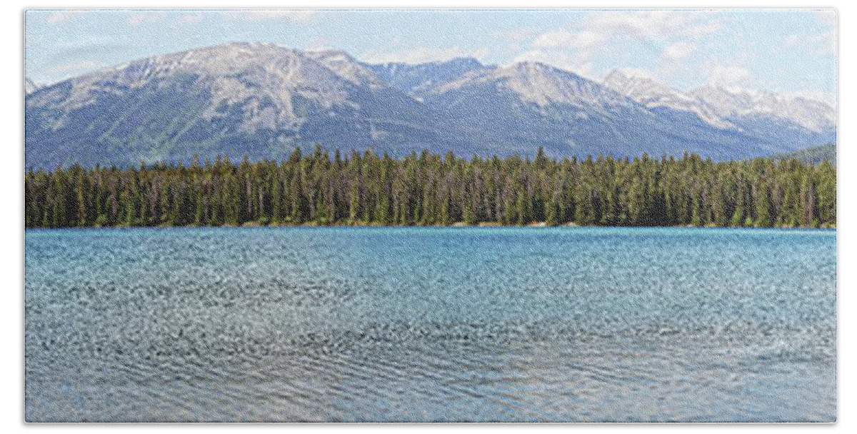 Lake Bath Towel featuring the photograph Lake Annette Panorama by Doolittle Photography and Art