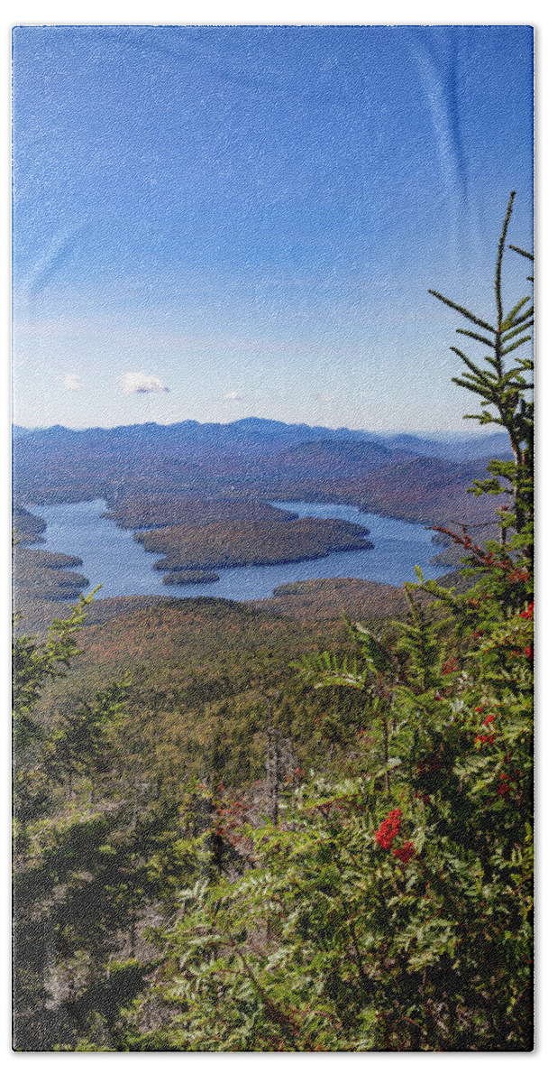 Lake Placid Bath Towel featuring the photograph Lake Placid by Cindy Robinson