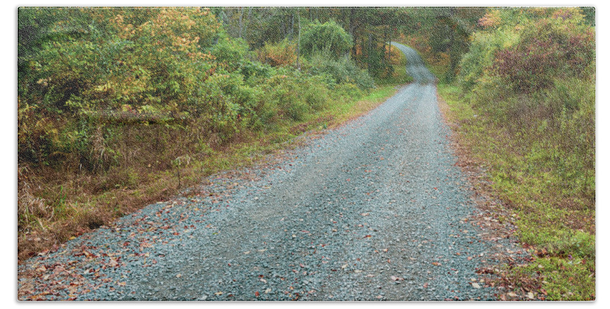 Landscapes Bath Towel featuring the photograph Landscape Photography - Country Road by Amelia Pearn