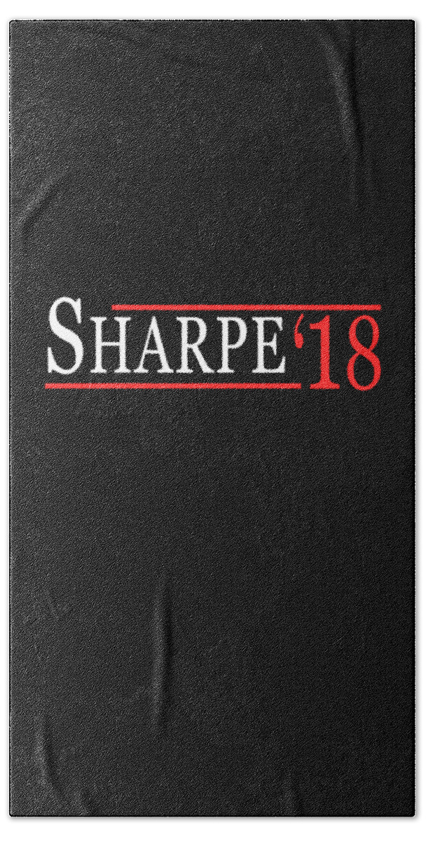 Funny Bath Towel featuring the digital art Larry Sharpe For Governor Of Ny by Flippin Sweet Gear