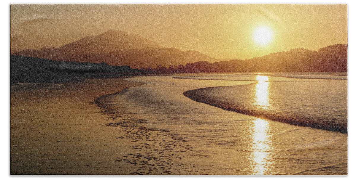 Donegal Bath Towel featuring the photograph Late Winter Sunset - Downings, Donegal by John Soffe