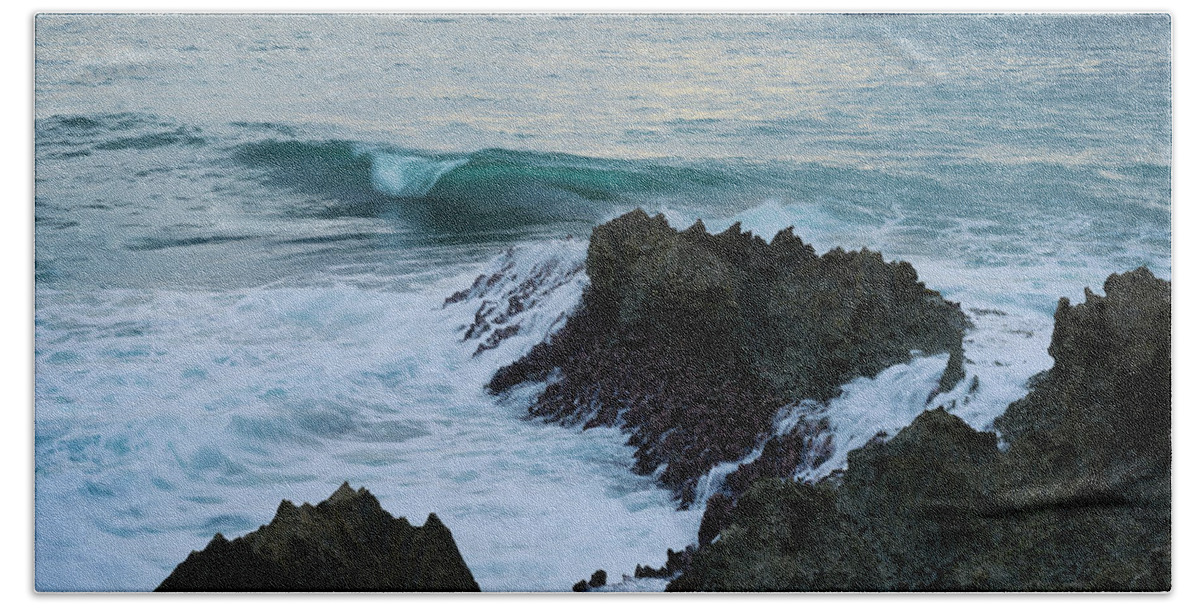 Hawaii Bath Towel featuring the photograph Lava Seascape by James Covello