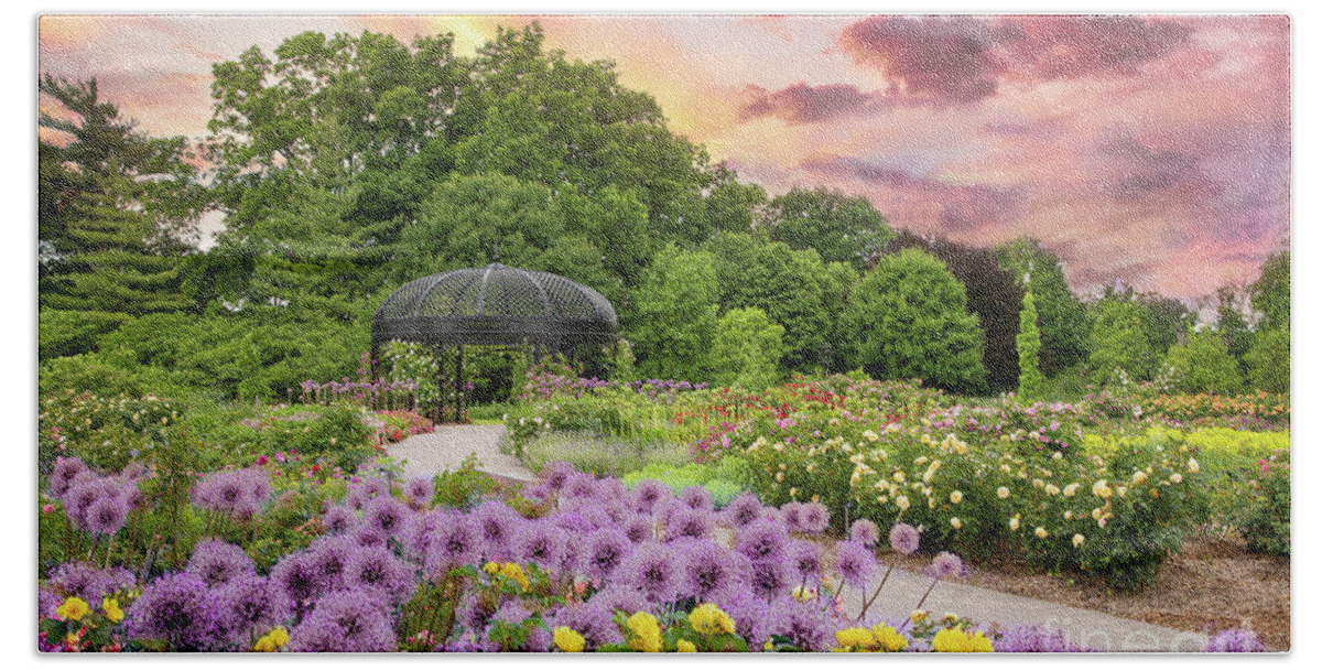 Gardens Hand Towel featuring the photograph Lavender Garden by Marilyn Cornwell