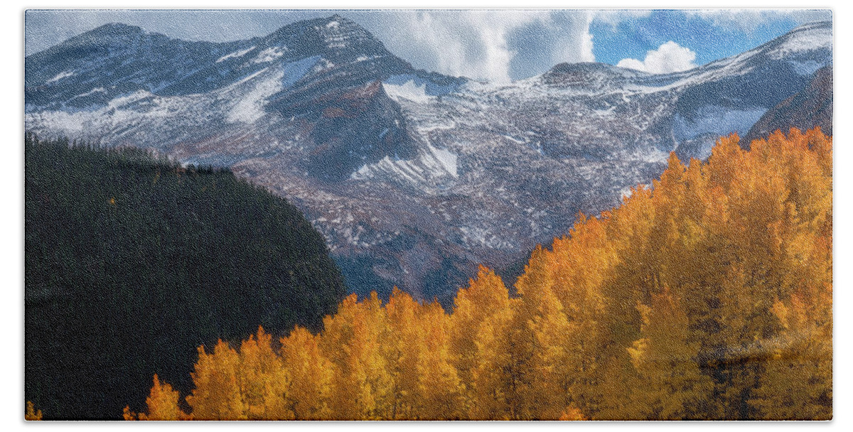 Colorado Landscapes Hand Towel featuring the photograph Lead King Gold by Darren White