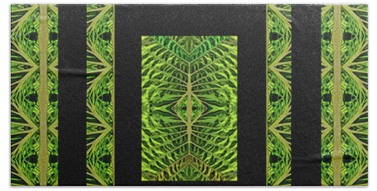 Geometric Bath Towel featuring the photograph Leaf Mandala by Rochelle Berman