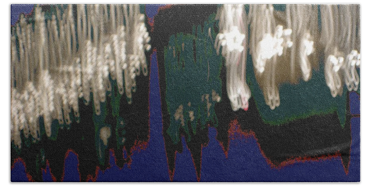 Abstract Hand Towel featuring the digital art Light Disorder by T Oliver