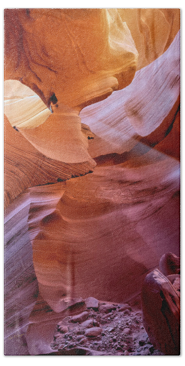 Antelope Canyon Bath Towel featuring the photograph Light It Up by Dan McGeorge