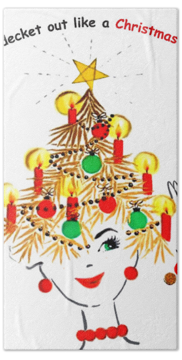 Christmas Tree Hand Towel featuring the digital art Like a Christmas tree by Long Shot