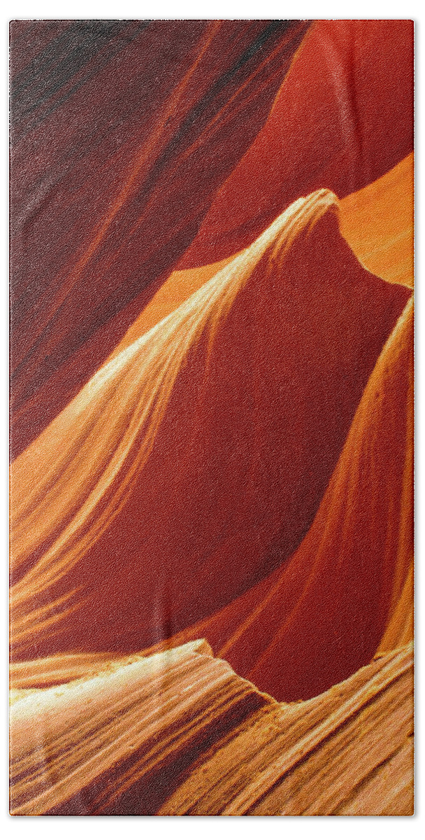 Antelope Canyon Bath Towel featuring the photograph Like Water On Stone - Antelope Canyon, Arizona by Earth And Spirit