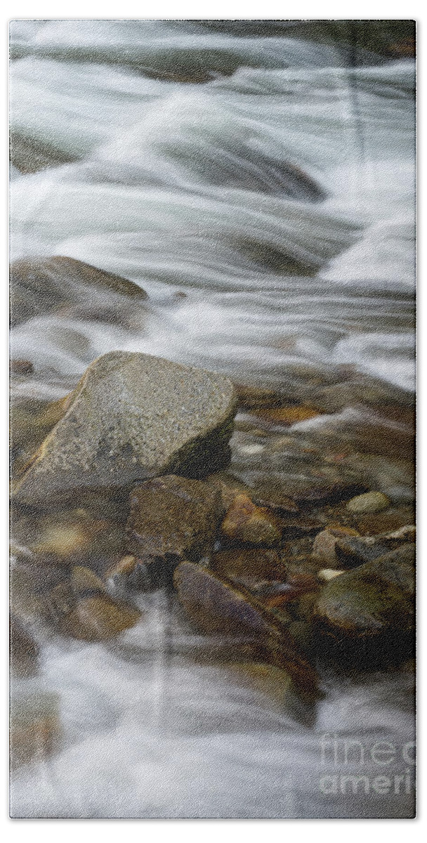 Smokies Bath Towel featuring the photograph Little River Rapids 17 by Phil Perkins