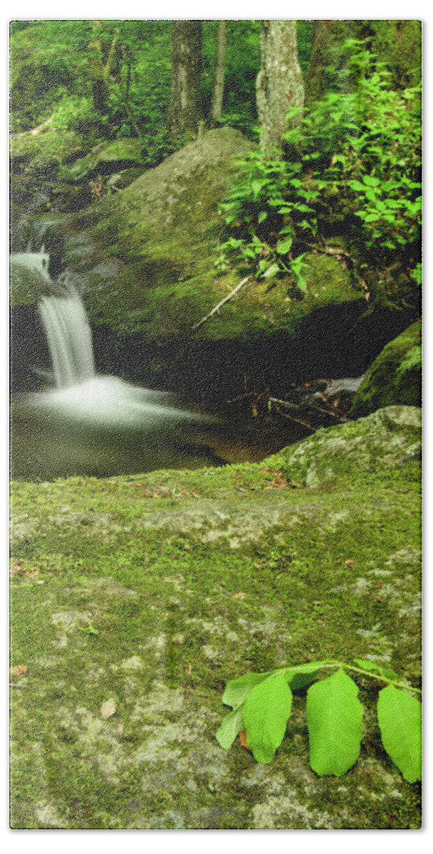 Blue Ridge Mountains Hand Towel featuring the photograph Little Waterfall by Melissa Southern