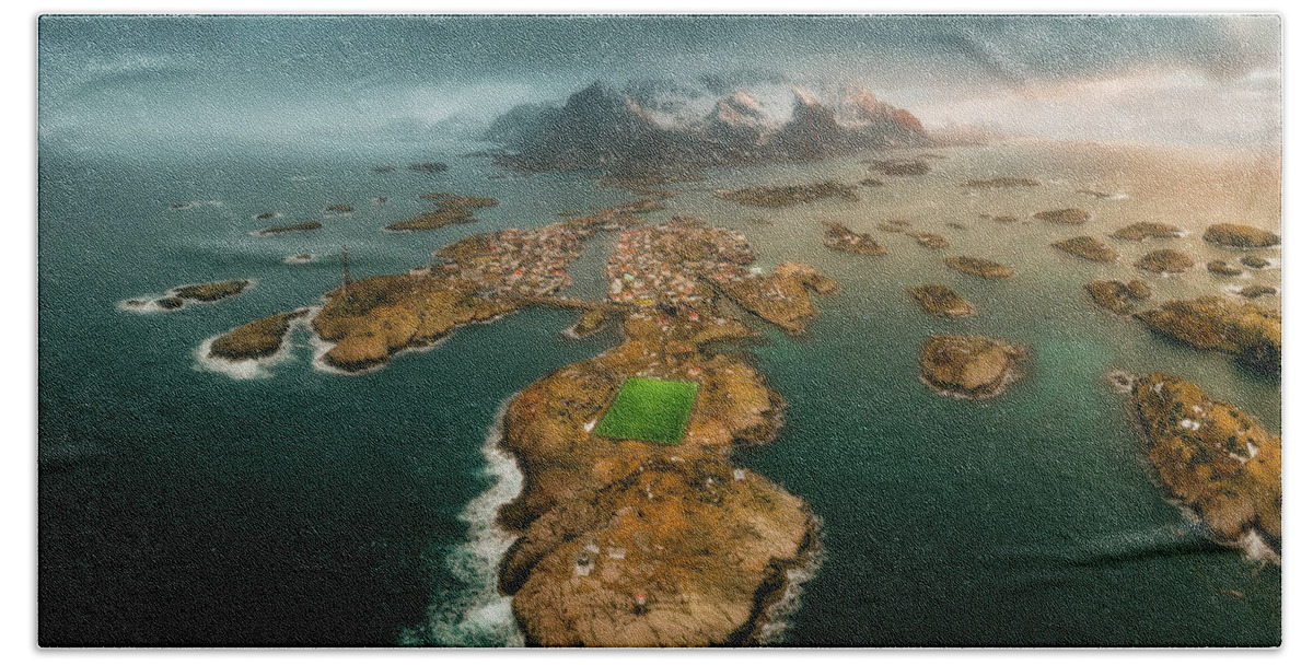 Lofoten Hand Towel featuring the photograph Lofoten Islands by Henry w Liu