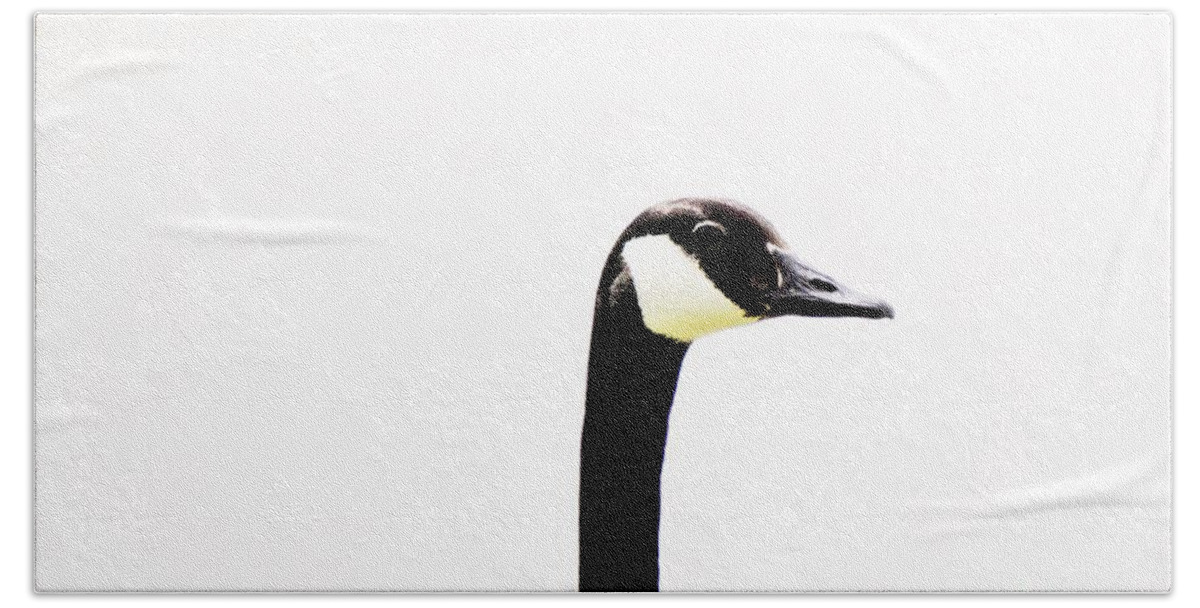 Goose Bath Towel featuring the photograph Long Necked by Merle Grenz