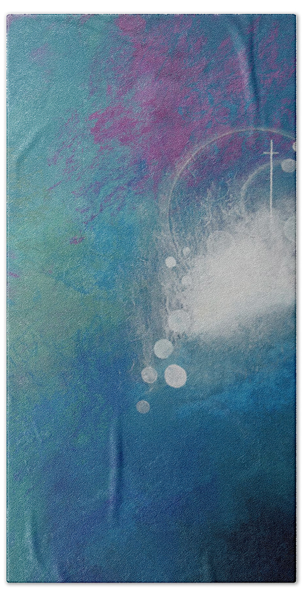 Holy Spirit Bath Towel featuring the painting Look Up by Linda Bailey