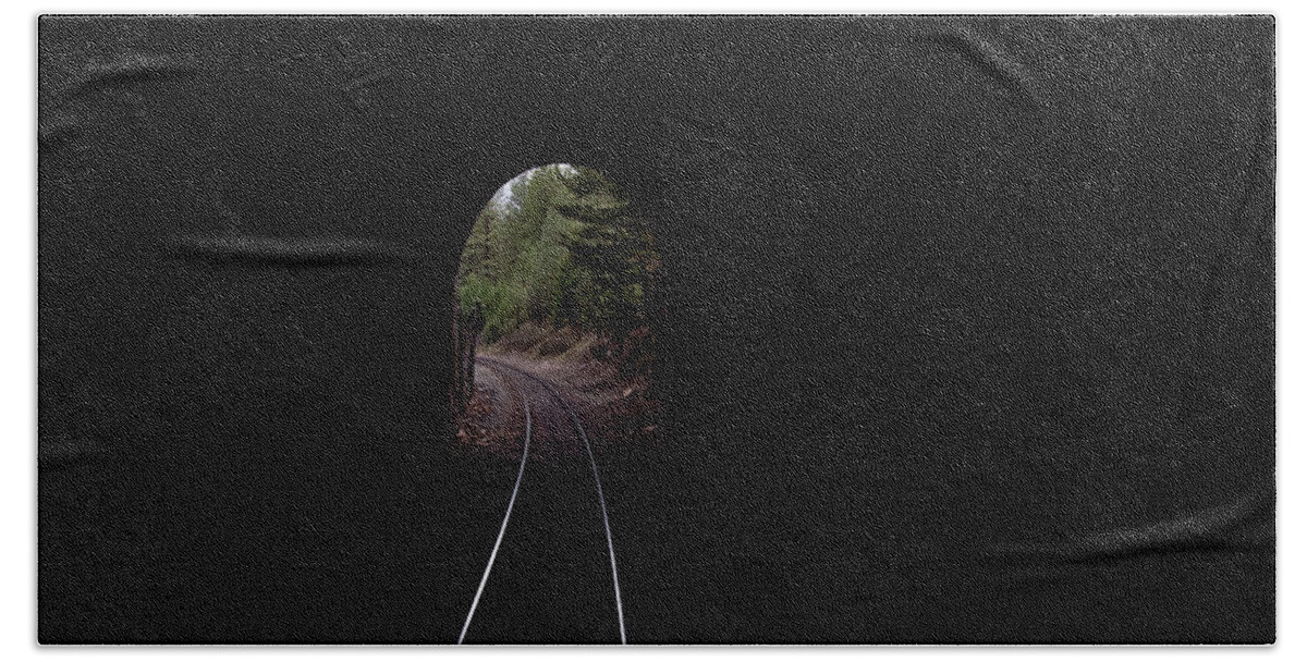 Tunnel Hand Towel featuring the photograph Looking Back by Pamela Dunn-Parrish