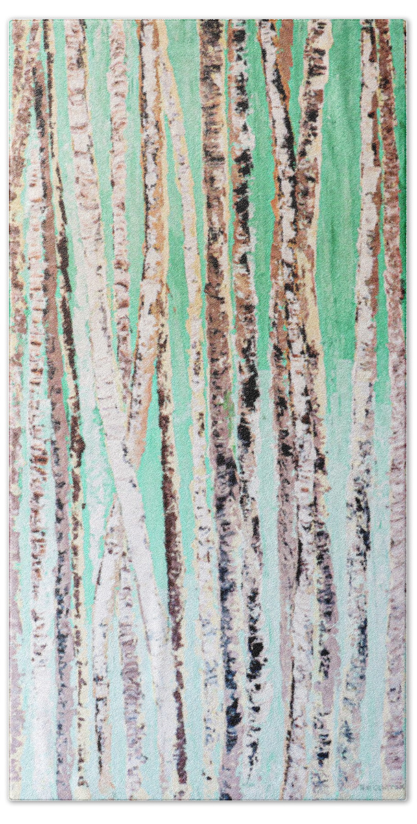 Forests Bath Towel featuring the painting Lost in the Pines by Ted Clifton