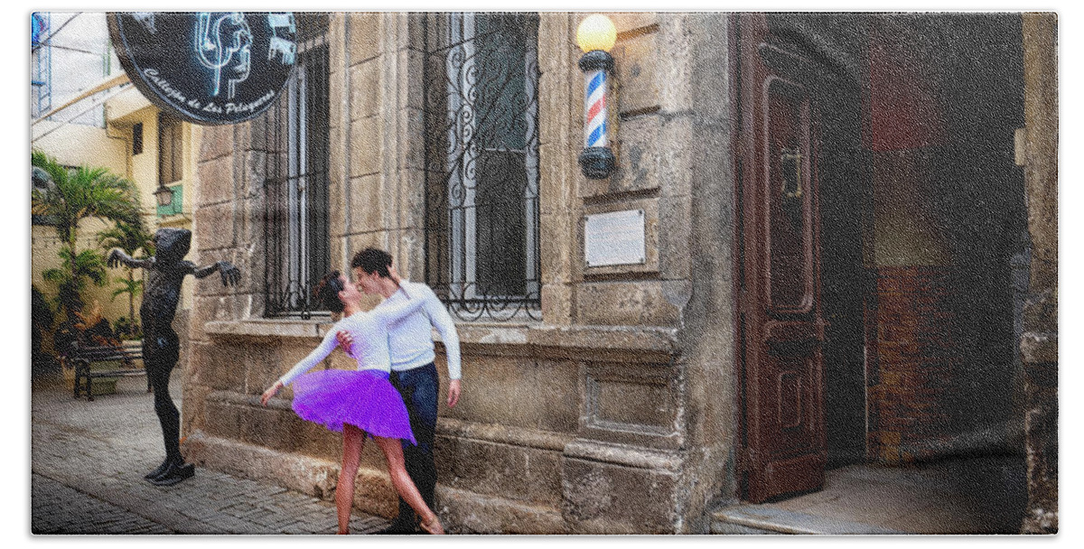 Ballet Bath Towel featuring the photograph Love in Havana by Kathryn McBride