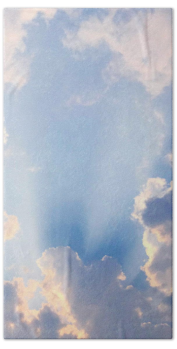 Clouds Bath Towel featuring the photograph Love in the Clouds #3 by Dorrene BrownButterfield