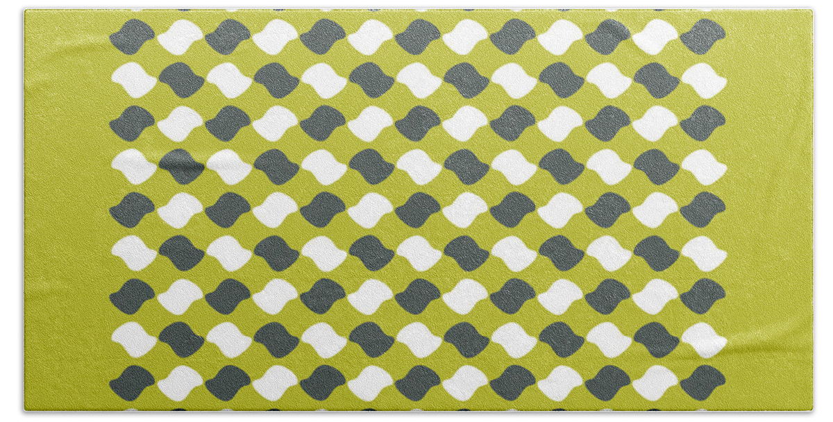 Op Art Bath Towel featuring the mixed media Lumachine 2 - Little Shells - 1995 by Gianni Sarcone
