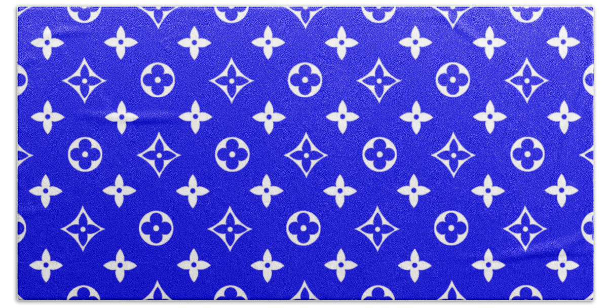 LV Blue Art Hand Towel by DG Design - Pixels