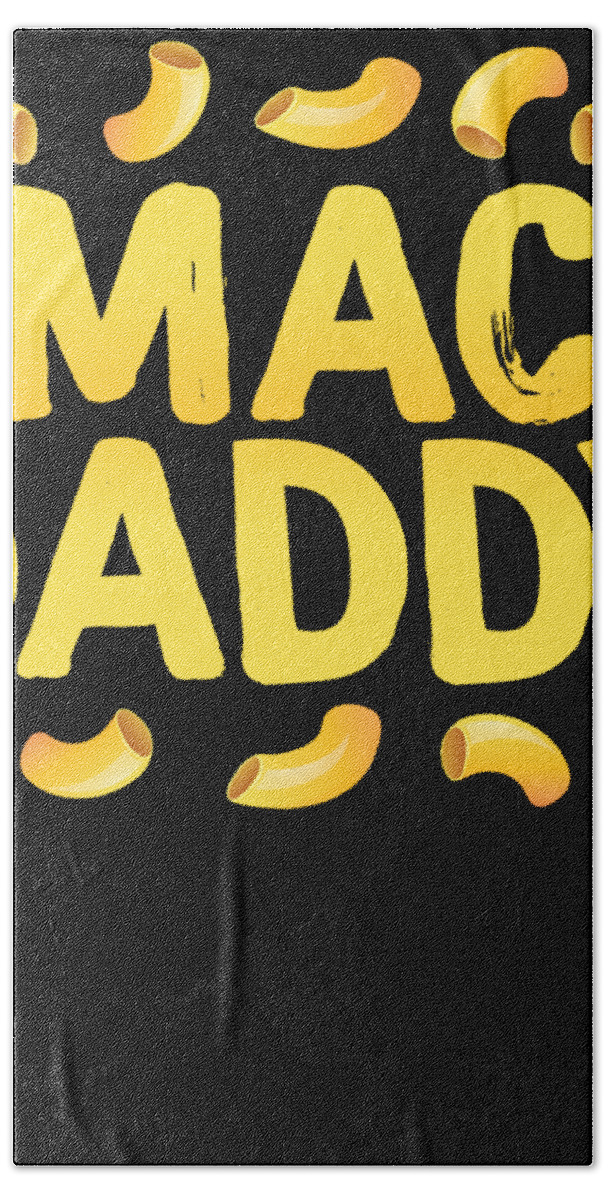 Mac N Cheese Hand Towel featuring the digital art Mac N Cheese Macaroni Pasta by Mercoat UG Haftungsbeschraenkt
