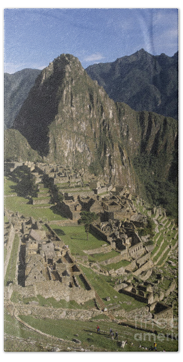 Machu Picchu Hand Towel featuring the photograph Machu Picchu Peru by James Brunker