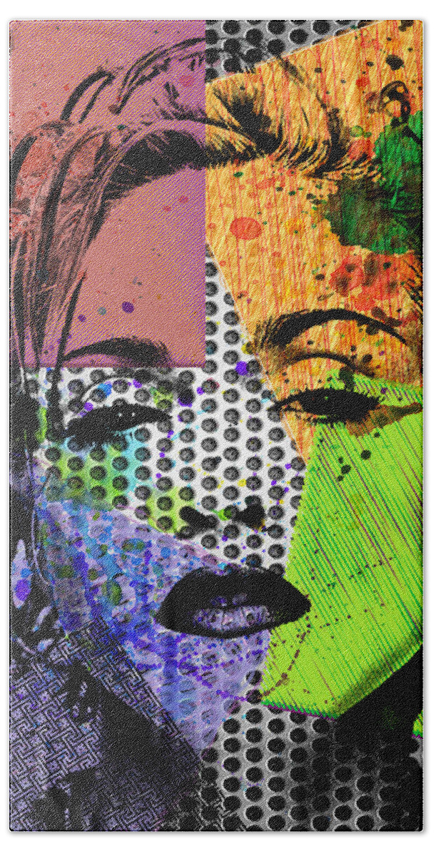 Madonna Hand Towel featuring the digital art Madonna 2 by Mark Ashkenazi