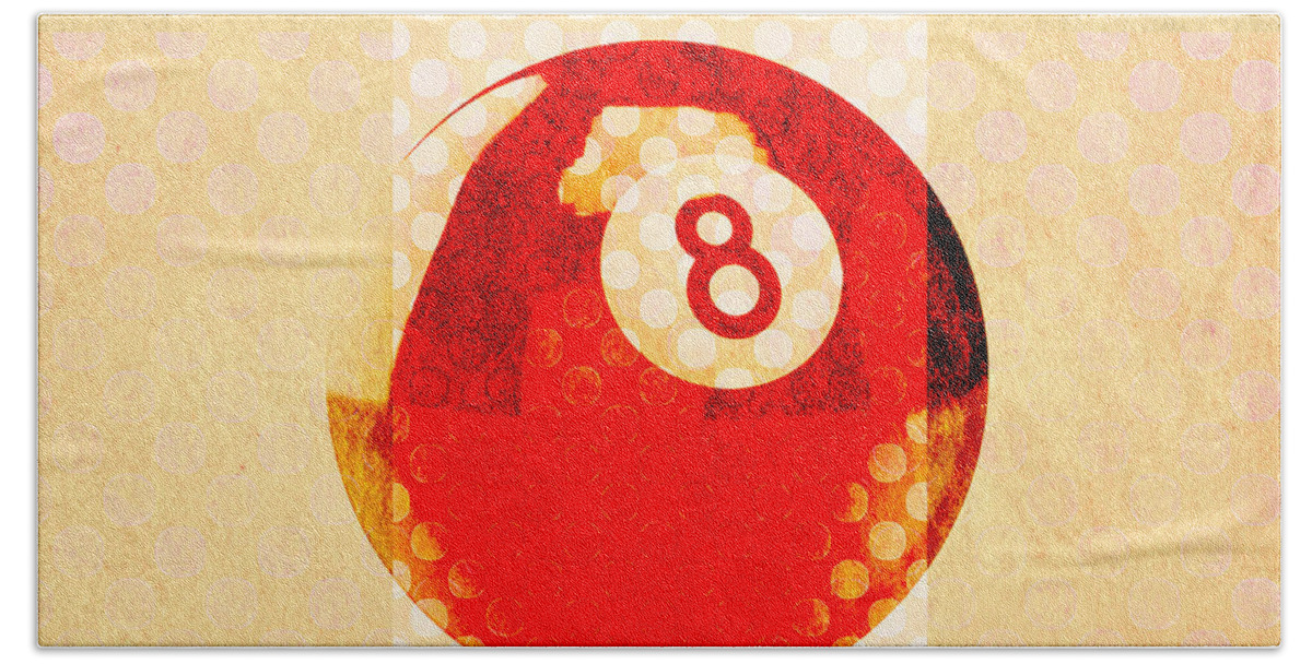 Eight Bath Towel featuring the photograph Magic Eight Ball Polka Dot by Edward Fielding