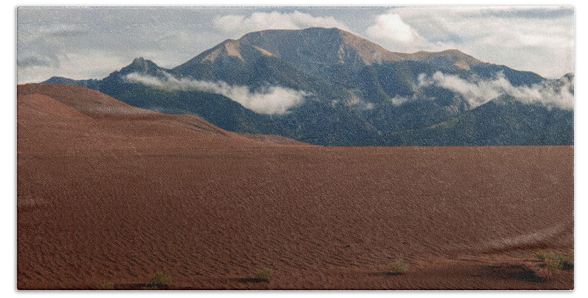 Mountain Bath Towel featuring the photograph Magic Sand Dune Mountains by Go and Flow Photos