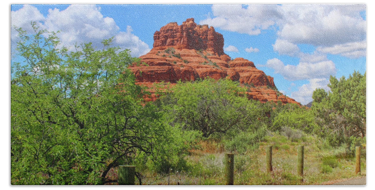 Bell Rock Bath Towel featuring the photograph Magnificent Bell Rock in Sedona by Ola Allen