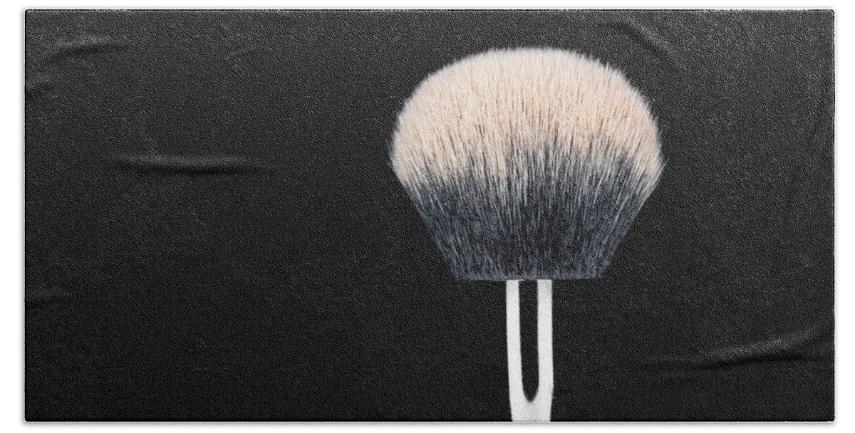 Brush Bath Towel featuring the photograph Makeup Brush Pink by Amelia Pearn