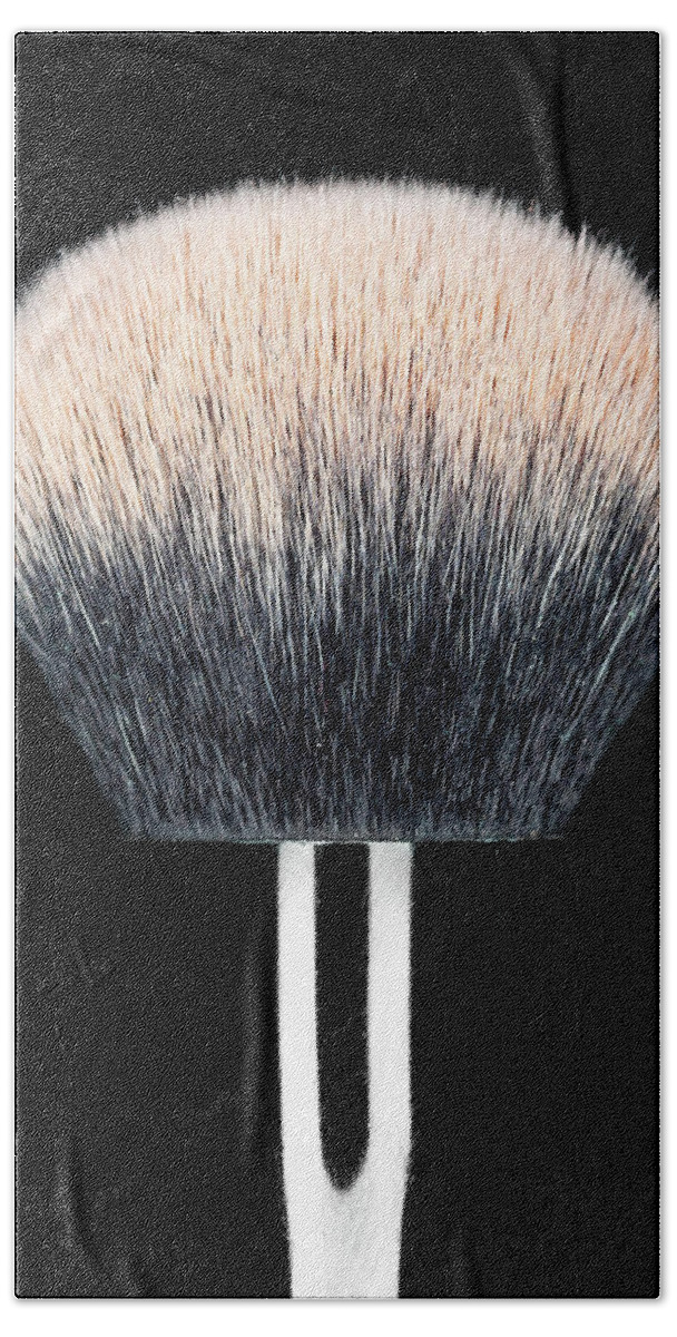 Brush Bath Towel featuring the photograph Makeup Brush Pink 2 by Amelia Pearn